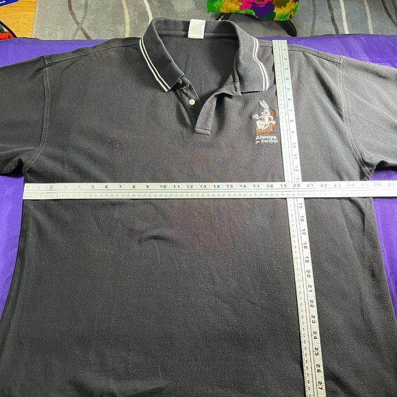 VTG ๐ Warner Bros Studio Men Polo Shirt Bugs Bunny Always in Control - Picture 7 of 11